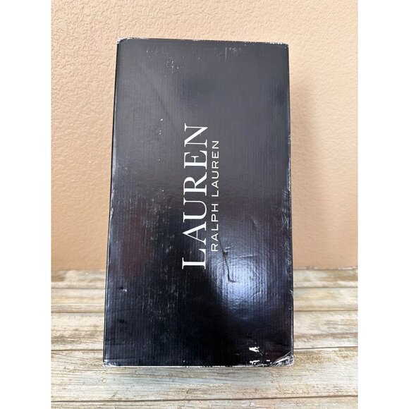 Lauren Ralph Lauren Roxanne Slide Sandals Polo Tan Leather Heel Size 11 NEW - Picture 14 of 15